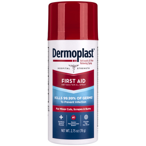 Dermoplast First Aid Spray, Antiseptic & Analgesic Spray for Minor Cuts, Scrapes and Burns, 2.75 oz