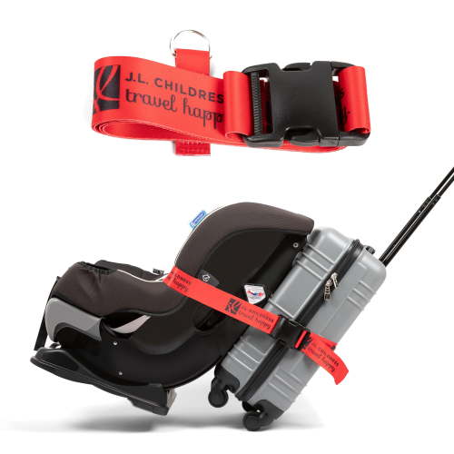 J.L. Childress Car Seat Luggage Strap – Travel Belt Attaches Baby Car Seat to Suitcase
