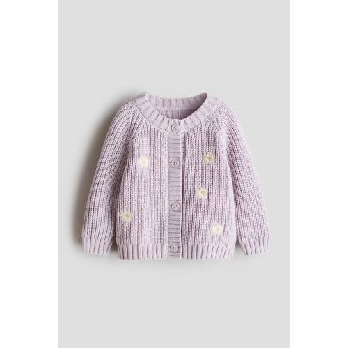 EMBROIDERED-DETAIL COTTON CARDIGAN