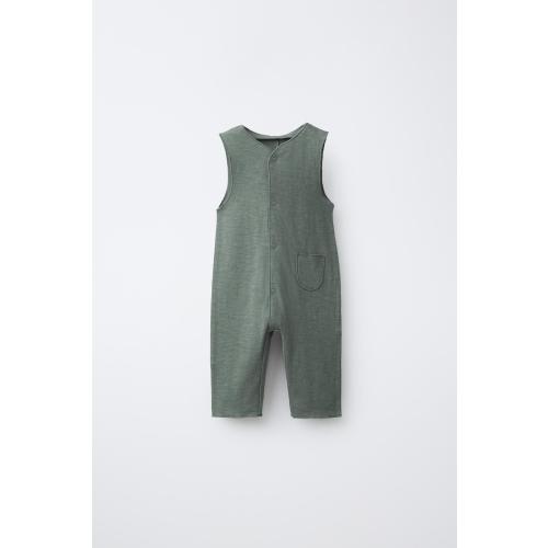 LONG PLAIN OVERALLS - Mid-green | ZARA United States