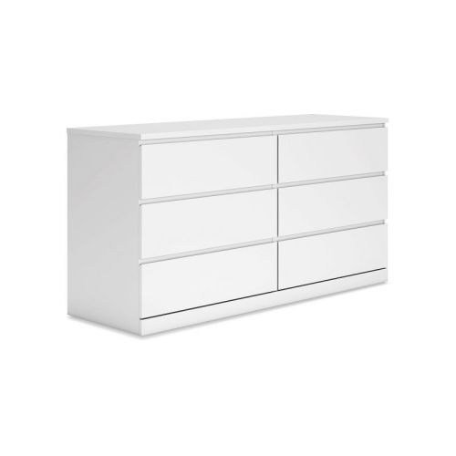 Signature Design by Ashley Onita Modern 6 Drawer Dresser, White