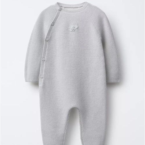 PEARL KNIT ELEPHANT JUMPSUIT - Blue / Gray | ZARA United States