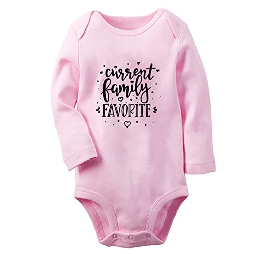 Current Family Favorite Funny Romper, Newborn Baby Bodysuits, Infant Babies Jumpsuits, 0-24 Months Kids Long Outfits