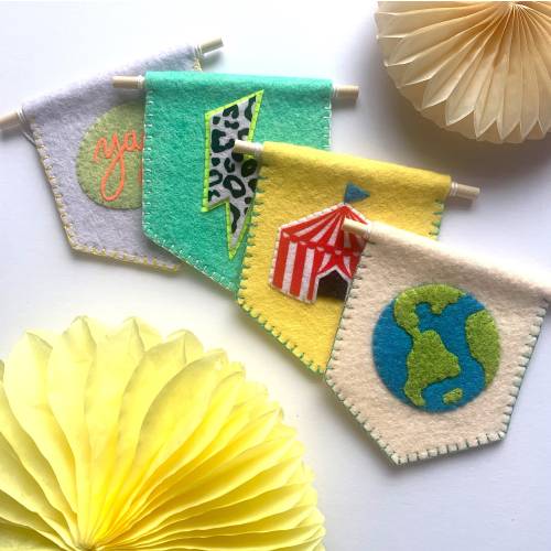 Hand Embroidered Mini Wall Hangings | Nursery Kids Decor- Pretzel