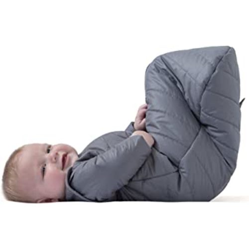 baby deedee Sleep Nest Travel Quilted Baby Sleeping Bag Sack with Sleeves, Gray Skies, Large (18-36 Months)