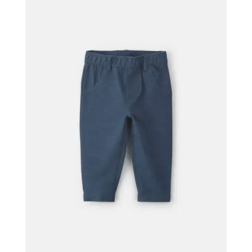 Baby Girl Knit Chambray Pants - Indigo | Carter's