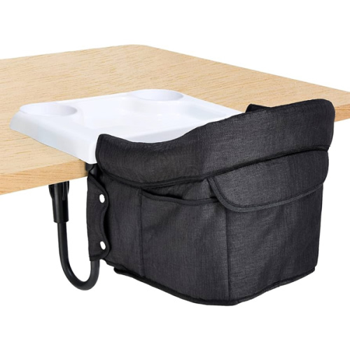 Portable Hook On High Chair with Tray for Babies & Toddlers, 6-36 Months, Collapsible Design, Fits Tables 0.8" to 3.5" Thick, Easy to Clean, with Travel Bag