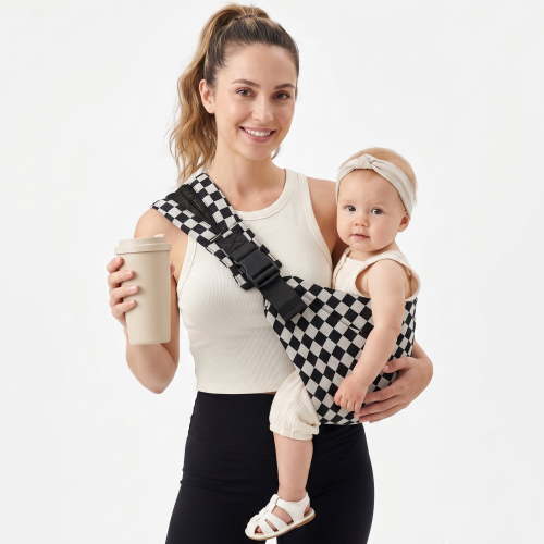 Lujifo, Toddler Carrier, Ergonomic Checkerboard Baby Sling, Black