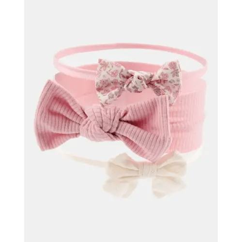 Baby Girl 3-Pack Bow Headwraps - Pink | Carter's