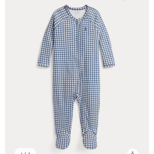 Gingham Cotton Footed Coverall