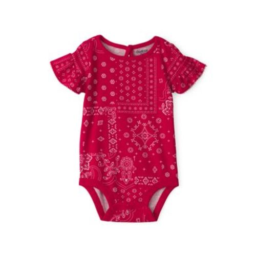 Baby Girls Flutter Sleeve Romper