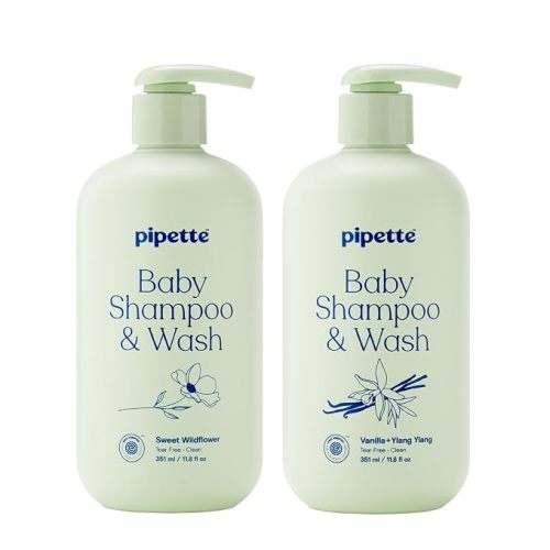 Pipette Baby Shampoo + Wash Duo, Sweet Wildflower & Vanilla (Pack of 2)