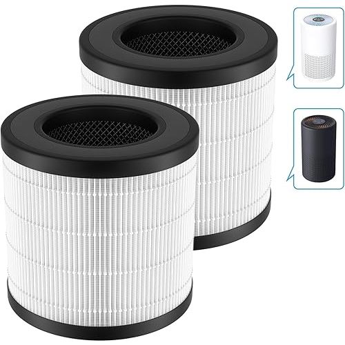 2 Pack PU-P05/AC201B Air Purif-ier Filter for FULMINARE PU-P05 Air Puri-Fier and Purivortex AC201B Air Pur-ifier, H13 HEPA Air Filter for Home, Not fit for T10