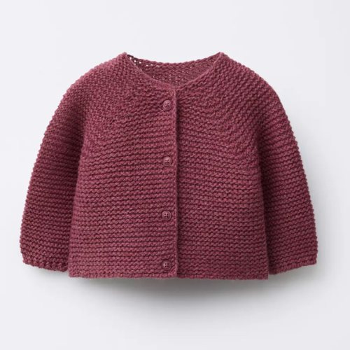 CHUNKY KNIT CARDIGAN - Raspberry | ZARA United States