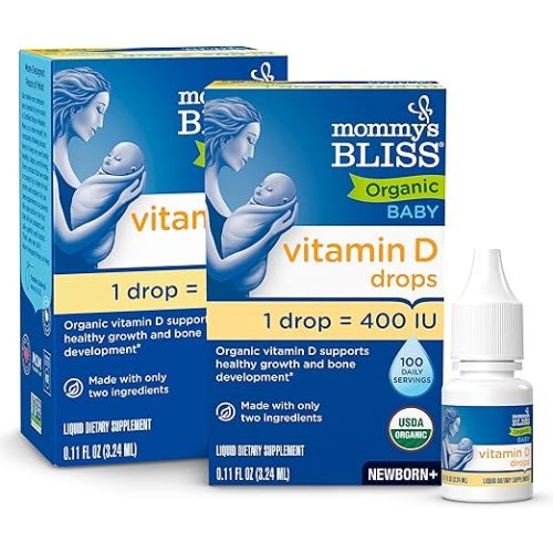 Mommy's Bliss Organic Drops No Artificial Color, Vitamin D, 0.11 Fl Oz