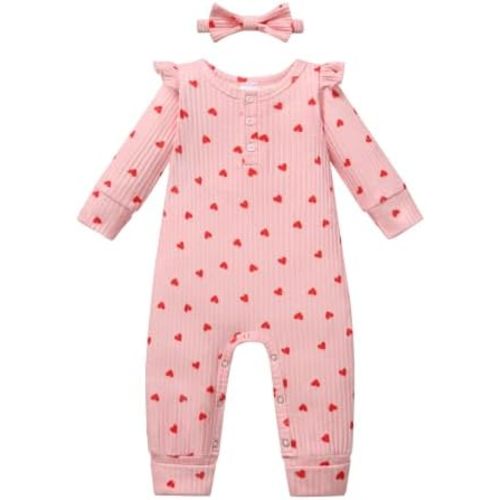 Vibebox Newborn Baby Girl Clothes One-Piece Cute Outfits Preemie-12 Months