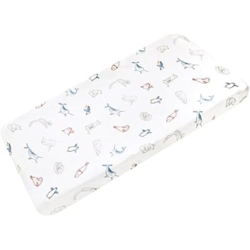 Copper Pearl Premium Knit Changing Pad Cover Soft, Stylish, and Universal Fit for All Standard Diaper Changing Pads, Trendy Design Changing Pad Covers, Arctic Wonder