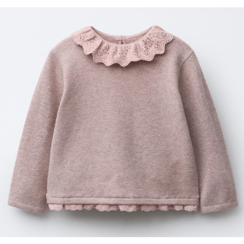 LACE KNIT SWEATER - Light pink | ZARA United States