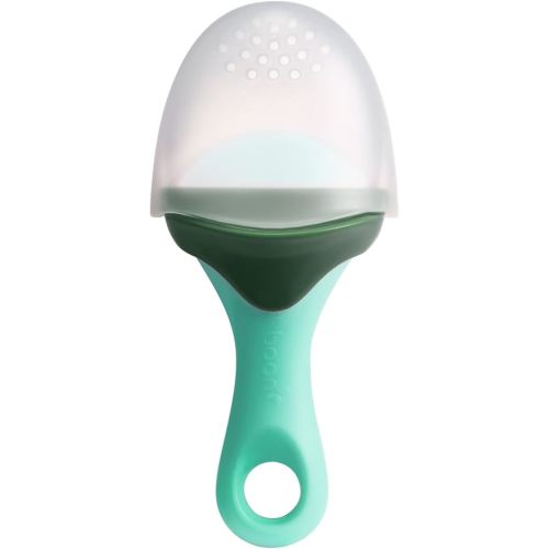 Boon Pulp Silicone Baby Fruit Feeder - Soft Silicone Baby Feeding - Fruit and Vegetable Baby Led Weaning Supplies - Baby Feeding Essentials - Green/Mint - 1 Count