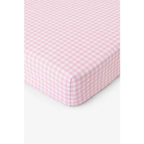 Pink White Gingham 100% Cotton Fitted Standard Crib Sheets Cute Baby Girl Baby Shower Gift Baby Essential Nursery Room Cottage Core Baby