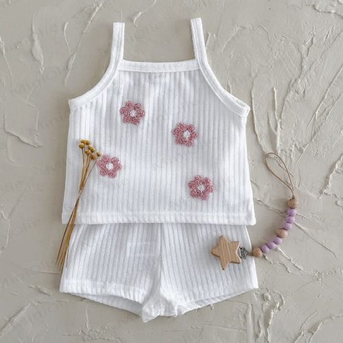 Baby Girl 2-Piece Cuddly Flower Strap Set