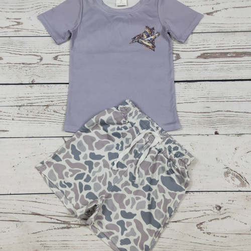 Baby Boy Duck Camouflage Printed Shorts Set – Rustic Threads Co