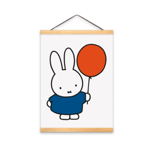 miffy white balloon poster