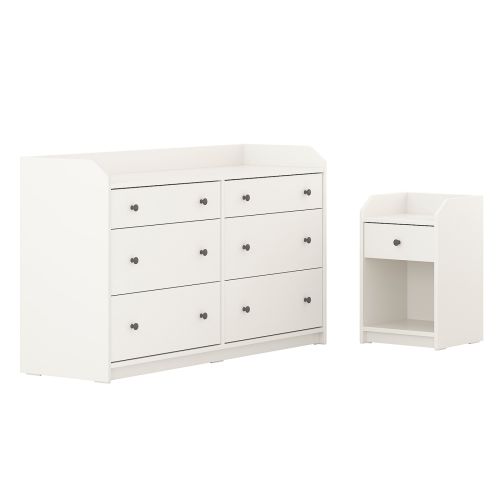 HAUGA Bedroom furniture, set of 2 - white