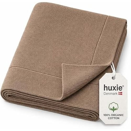 100% Organic Cotton Baby Boys and Girls Quilt Blanket for Sensitive Skin | Machine Washable Swaddle Blanket for Cribs, Car Seats & Strollers | Soft & Cozy (Ultra Soft Mochachino)