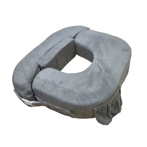 My Brest Friend Twin Nursing Pillow, Enhanced Comfort - Evening Gray