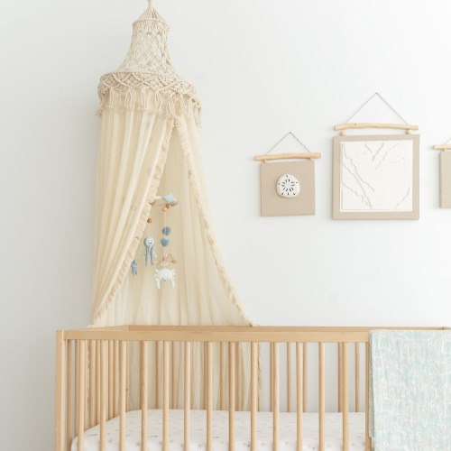Kendi Macrame Boho Bed Canopy for Nursery