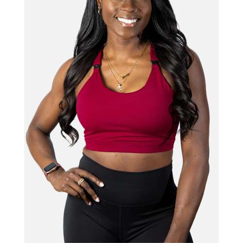 mamaoutfitters Ultra Comfort Active Nursing Bra (Cabernet) - X-Large