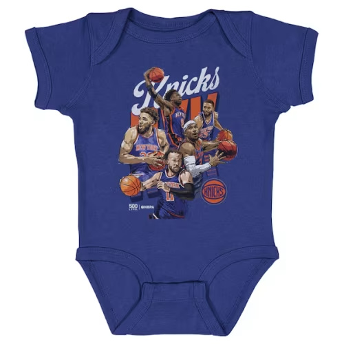 Infant New York Knicks 500 Level Blue Starting 5 Bodysuit