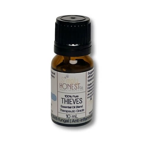 Thieves Essential Oil Blend 10mL Glass Bottle, 100% Pure, Undiluted, Therapeutic Grade – Simply Honest Co.