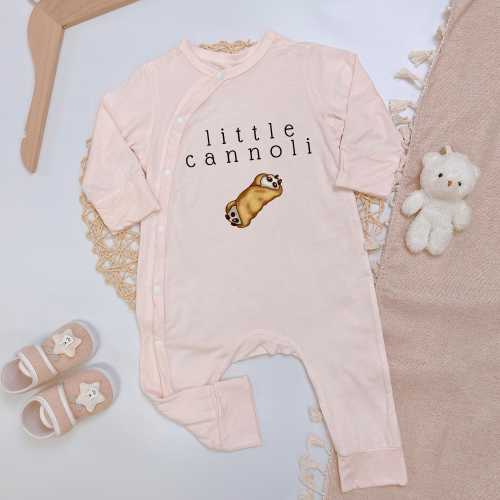 Little Cannoli Baby Outfit, Cute Food-Themed Baby Clothes, Pastry Newborn Outfit, Italian Food Baby Gift, Foodie Gifts for Girls Boys