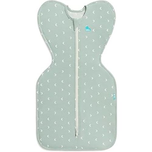 Love to Dream Swaddle Up Original, Arms Up Position, Light and Ultra Breathable Cotton - Wearable Blanket - 1.0 TOG - (20-24°C) Ideal for Moderate Temps (Moon Olive, Newborn, 2.2–3.8kg)