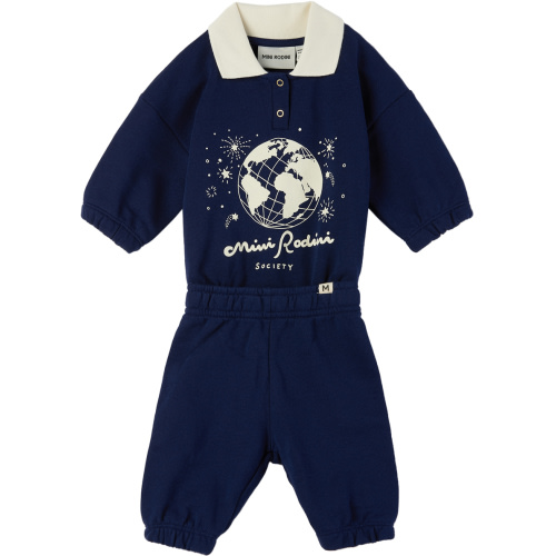 Baby Navy Society Bodysuit & Sweatpants Set