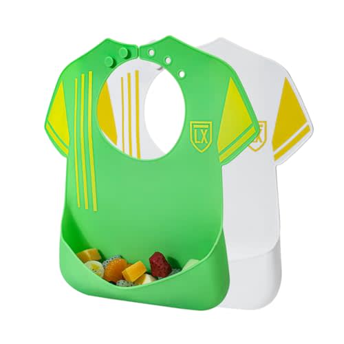 Silicone Bibs for Babies, Waterproof Eating Bibs for Boys Girls, Soft Silicone Bibs Baby Feeding Essentials Baby Gifts