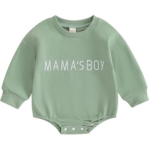 VISGOGO Newborn Infant Baby Boy Girls Oversized Romper Little Dude Sweater Onesie Coming Home Outfit Neutral Clothes
