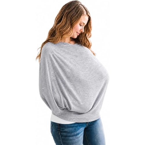 Copper Pearl Nursing Cover for Breastfeeding – Multi-Use Baby Car Seat Cover, Stroller Cover & Breast Feeding Cover Up for Women, Stretchy Breathable High Quality Cover for Boy or Girl, Asher