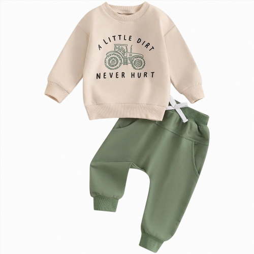 HCNTES Toddler Baby Boy Girl Clothes 6 12 18 24 Months Summer Outfits Long Sleeves Sweatshirt Pants Set 1-5T,Sizes 2-3 Years