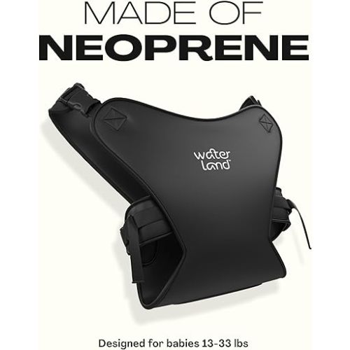 WaterLand Baby Carrier - Innovative Carrier You Can Use Both in Water & Land - Waterproof Infant Chest Holder with Adjustable Straps, Lightweight Toddler Harness for Pool & Beach (SuperPink)