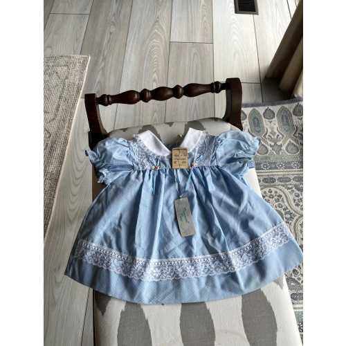 Vintage Baby girl light blue dress with tags