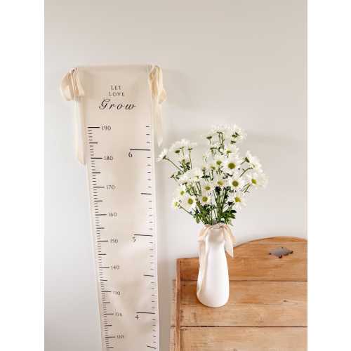 Organic Cotton Height Chart Tapestry: Family Keepsake Growth Tracker