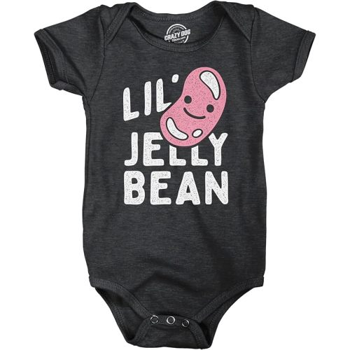 Crazy Dog T-Shirts Lil Jelly Bean Baby Bodysuit Funny Sarcastic Candy Graphic Novelty Jumper for Infants