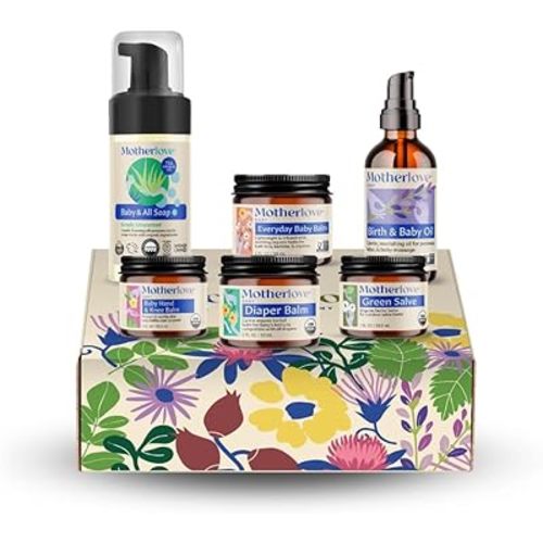 Motherlove Baby Care Gift Box—Clean Organic & Non-GMO Body Care for Newborns, Infants, & Toddlers—Baby Shower Gift & Nursery Essential