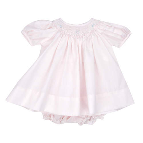Pearl Rose Pink Smocked Dress & Panty Set