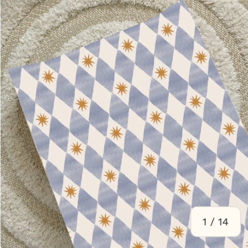 Wedge Baby Changing Mat | Harlequin Blue Print | Bobbin and Bumble | UK | Bobbin and Bumble