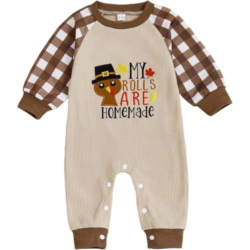 Ayalinggo Thanksgiving Baby Boy Outfit My First Thanksgiving Little Turkey Romper Onesie Fall Newborn Christmas Clothes