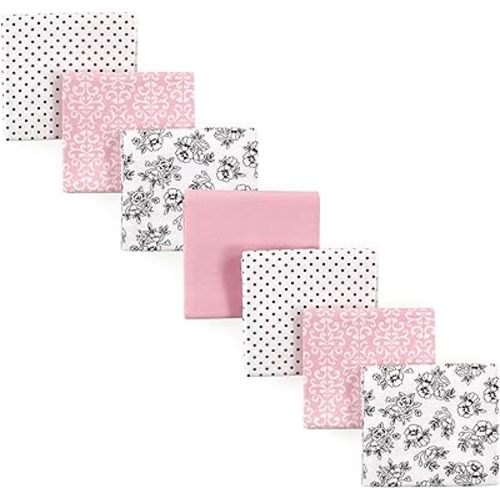Hudson Baby Unisex Baby Cotton Flannel Receiving Blankets Bundle, Toile, One Size